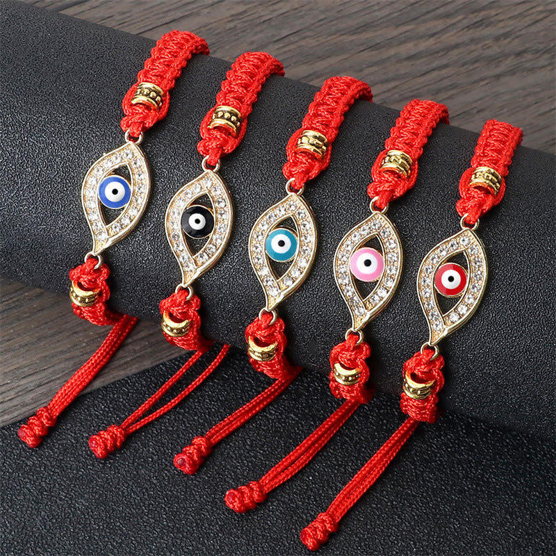 Evil Eye Braided Cord Bracelet