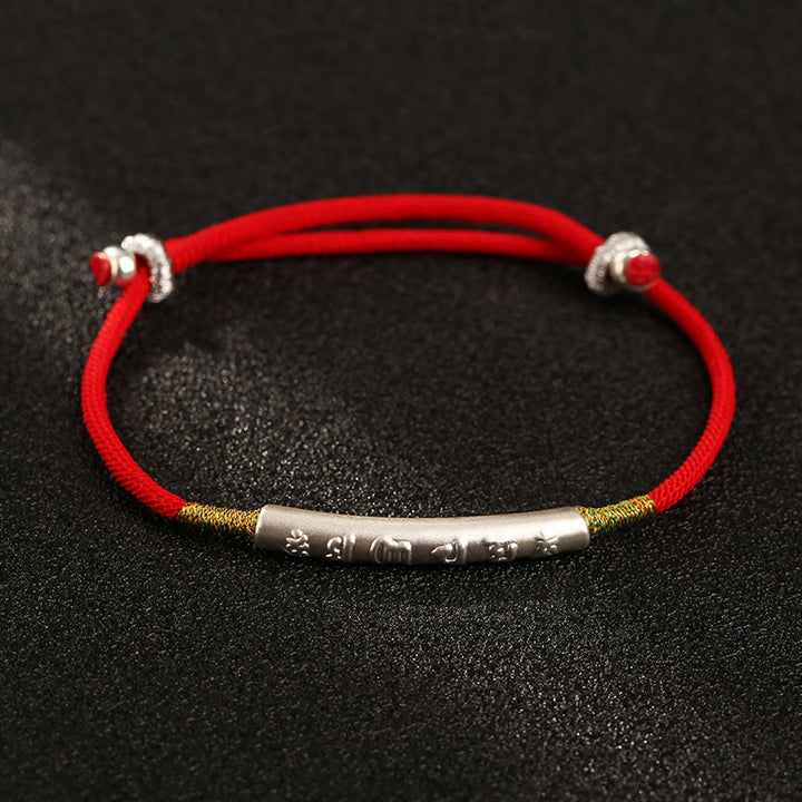 Six-Syllable Mantra Red Cord Bracelet