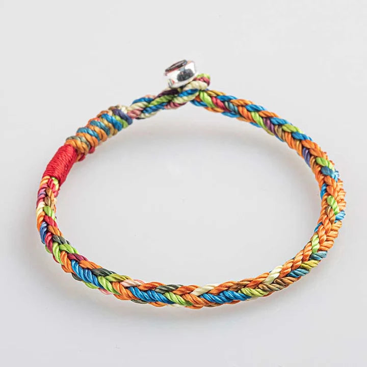 Five-Color Braided Cord Bracelet